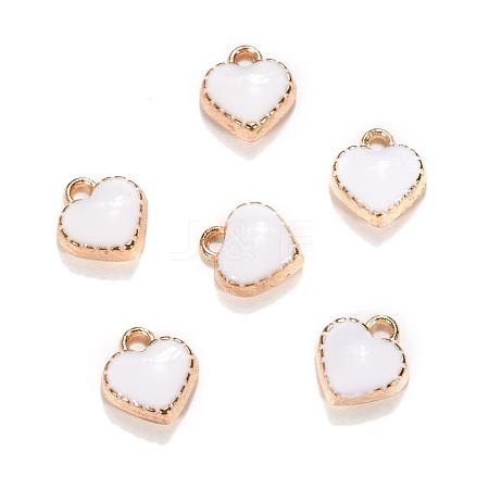 Heart Alloy Enamel Charms X-ENAM-Q033-51B-1