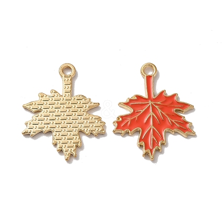 Thanksgiving Day Alloy Enamel Pendants PALLOY-E028-07LG-1