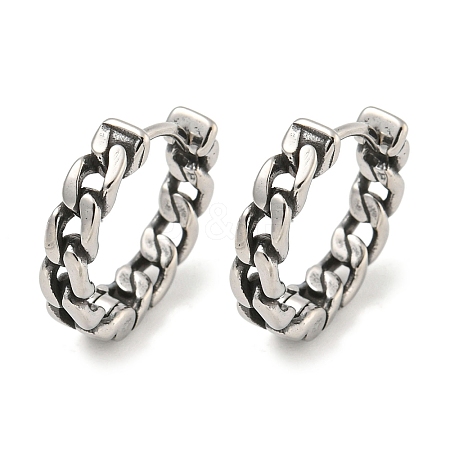 316 Surgical Stainless Steel Hoop Earrings for Women and Men EJEW-D096-15B-AS-1