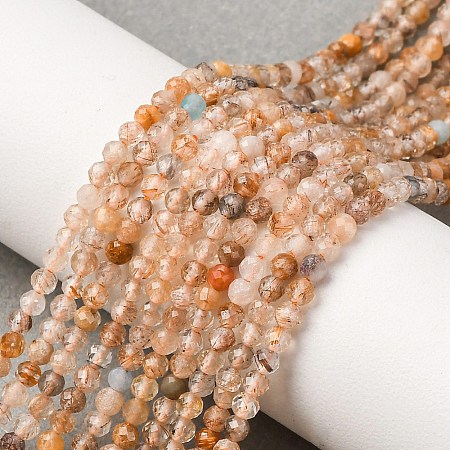 Natural Rutilated Quartz Beads Strands G-D314-A01-2mm-1