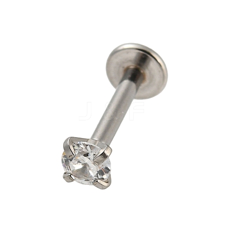304 Stainless Steel Threaded Flatback Earrings LS-EJEW-NH0001-01B-02-1