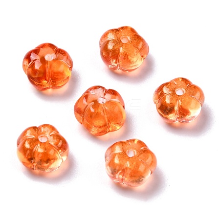 Autumn Theme Transparent Glass Beads GLAA-P049-A01-1