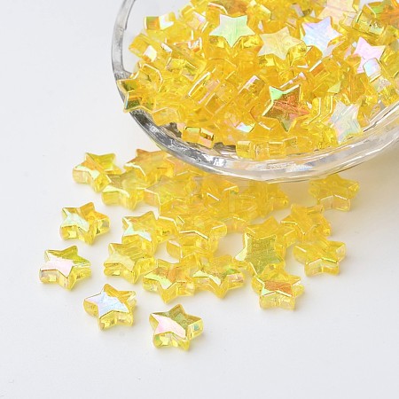 Eco-Friendly Transparent Acrylic Beads X-PL556-2-1