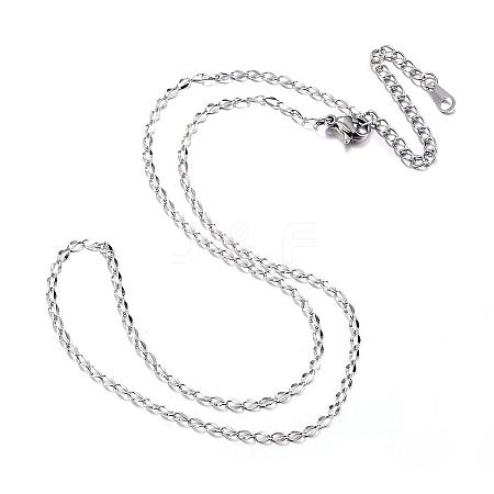 304 Stainless Steel Necklaces NJEW-E080-09P-1