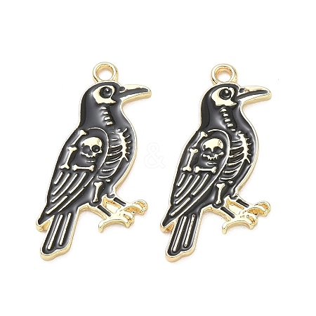 Skull Alloy Enamel Pendants AL-CBAD3B4-04G-01-1