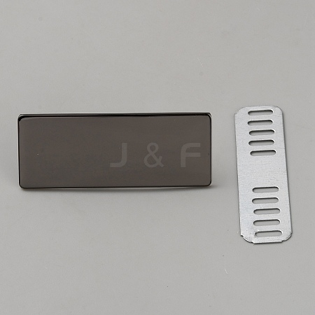 Alloy Blank Rectangle Label Tags FIND-WH0173-409D-B-1