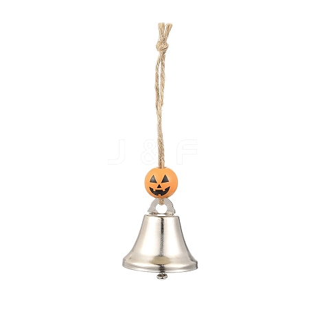 Halloween Iron Bell Hanging Ornaments HJEW-JM02463-1