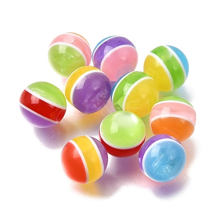 Transparent Resin Stripe Beads RE-CBA0A57-02-1
