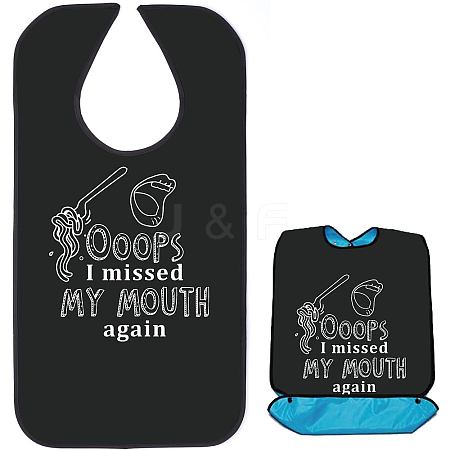Washable Polyester Canvas Adult Bibs for Eating AJEW-WH0327-016-1