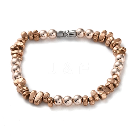 Electroplated Non-magnetic Hematite Bracelets for Men Women BJEW-G728-05-1