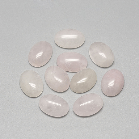 Natural Rose Quartz Cabochons G-R415-8x10-48-1