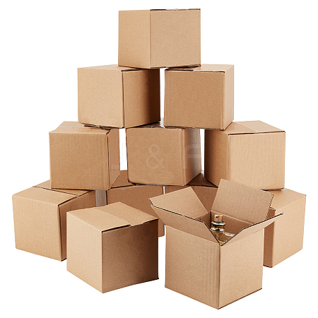 Square Kraft Paper Necklace Earring Storage Gift Boxes CON-WH0095-91-1