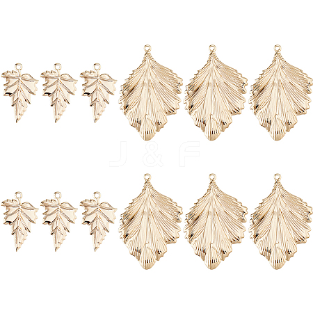 12Pcs 2 Styles Brass Pendants KK-HS0015-52-1