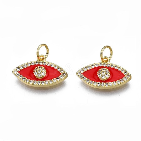 Brass Micro Pave Clear Cubic Zirconia Pendants LS-ZIRC-N039-204C-1