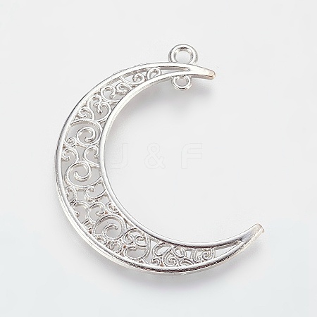 Tibetan Style Alloy Hollow  2-Loop Link Pendants TIBEP-5312-P-LF-1