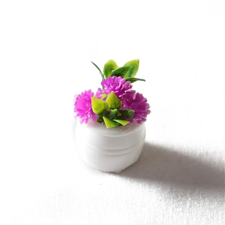 Mini Resin & PVC Flower Potted Plant Model PW-WG92893-04-1