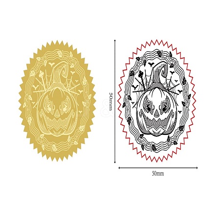 Self Adhesive Gold Foil Embossed Stickers DIY-WH0211-121-1