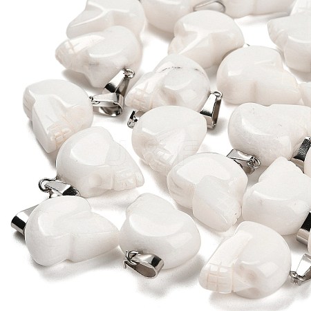 Natural White Jade Pendants G-Z067-02P-11-1