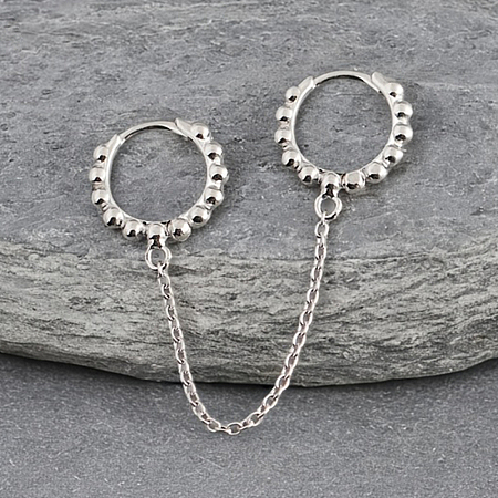 S925 Sterling Silver Hoop Earrings TG2008-2-1