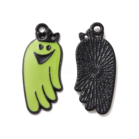 Halloween Theme Rack Plating Alloy Enamel Pendants PALLOY-O109-46EB-1