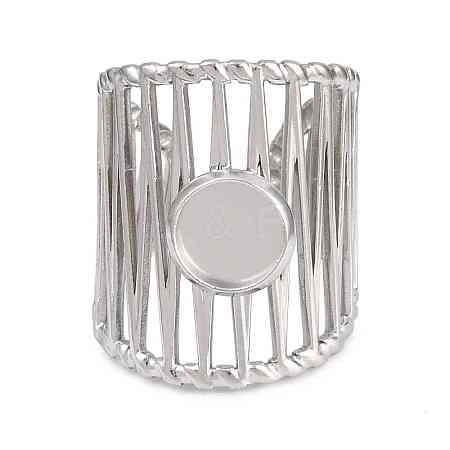 304 Stainless Steel Cuff Rings Ring Components SA-CBA098D-01P-A-1