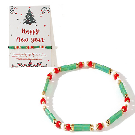 Christmas Acrylic Beads Stretch Bracelets for Women GG0604-10-1