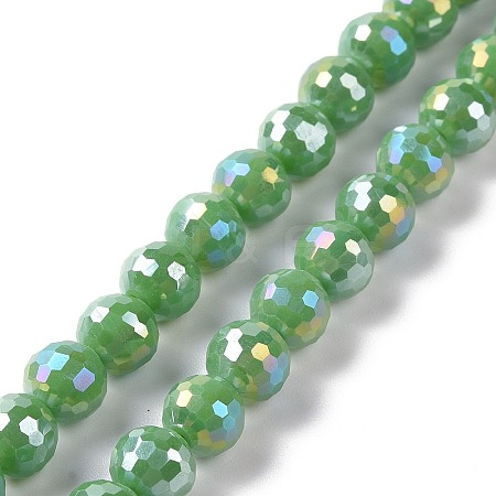 Electroplate Glass Beads Strands GLAA-E036-13D-1