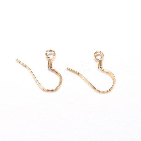 Ion Plating(IP) 304 Stainless Steel French Earring Hooks STAS-N0013-15G-1