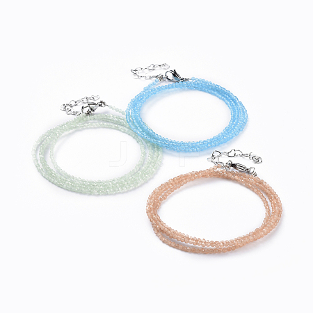 Cat Eye Beads Wrap Bracelets BJEW-JB04397-1