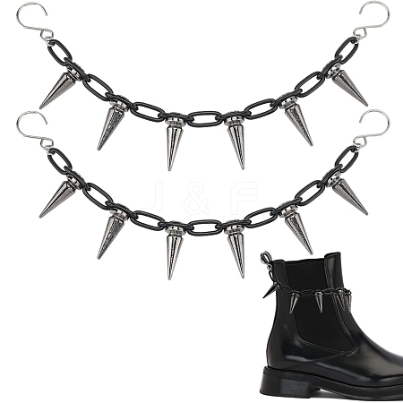 2Pcs Brass & Alloy Shoes Chains HJEW-SP00014-1