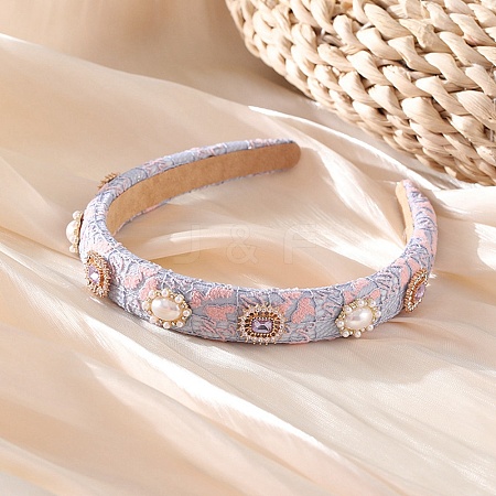 Baroque Rhinestone Pearl Hair Bands PW-WG66033-02-1