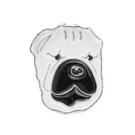 Dog Enamel Pin with Brass Butterfly Clutches LS-JEWB-A006-03D-1