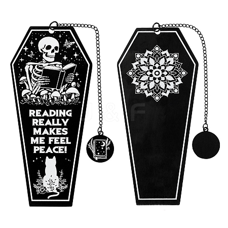 Shull Stainless Steel Coffin Bookmark for Booklovers Reader PW-WGA1359-06-1