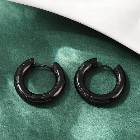 202 Stainless Steel Polishing Hoop Earrings EJEW-M106-02EB-04-1