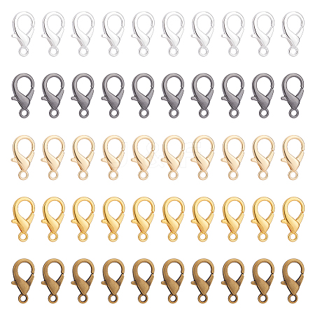 100Pcs 5 Colors Zinc Alloy Lobster Claw Clasps FIND-GA0008-18-1