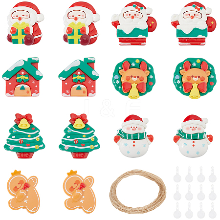 Christmas Resin Cabochons RESI-SC0005-76-1