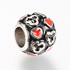 Alloy Enamel European Beads X-MPDL-S055-04-1