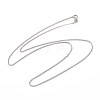 Anti-Tarnish Rhodium Plated 925 Sterling Silver Wheat Chains Necklace for Women STER-I021-07P-1