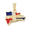 Brass Micro Pave Clear Cubic Zirconia Pendants KK-C263-31A-G-1