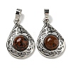 Natural Mahogany Obsidian Pendants G-Q158-05P-29-1