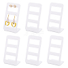   6Pcs 3 layers 24-Hole Acrylic Earring Display Stands ODIS-PH0001-52-7