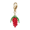 Glass Seed Beaded Grape Pendant Decoration HJEW-MZ00145-05-2