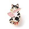 Cat Shape Holding Love Letter Enamel Pins AL-CBAC438-01H-1