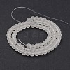 Frosted Glass Round Bead Strands X-GLAA-J079-01-4mm-2