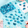 64Pcs Gradient Color Transparent Glass Beads GLAA-TA0003-48D-5