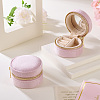 Portable Travel Round Velvet Jewelry Set Storage Zipper Boxes CON-TAC0001-11B-6