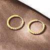 304 Stainless Steel Clear Cubic Zirconia Hoop Earrings EJEW-L307-05G-3