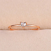 Brass Micro Pave Cubic Zirconia Finger Rings for Women FS-WG4BC3F-14-4