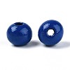 Spray Painted Round Natural Schima Wood Beads WOOD-A018-8mm-17-2