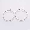 316 Surgical Stainless Steel Hoop Earrings Findings X-STAS-K146-039-25mm-1